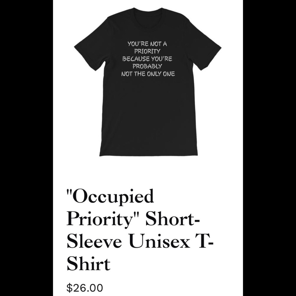 Occupied T-shirt purchase now